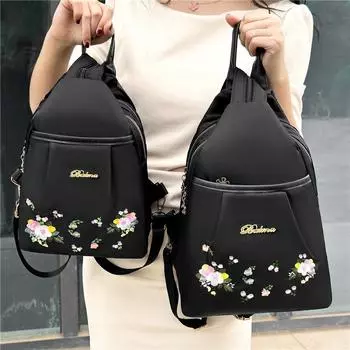 Нагрудная сумка через плечо, новая нагрудная сумка с вышивкой, рюкзак из оксфордской нейлоновой ткани, женская мода, небольшой рюкзак двойного назначения для отдыха и путешествий