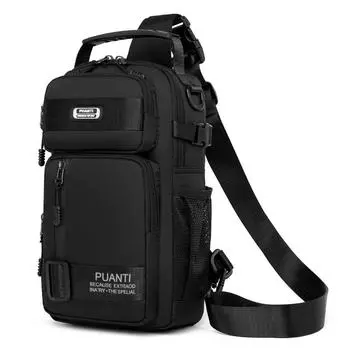 Нагрудная сумка через плечо рюкзак мужской водонепроницаемый оксфорд ткань сумка мужская повседневная сумка-мессенджер унисекс сумка для телефона чёрный