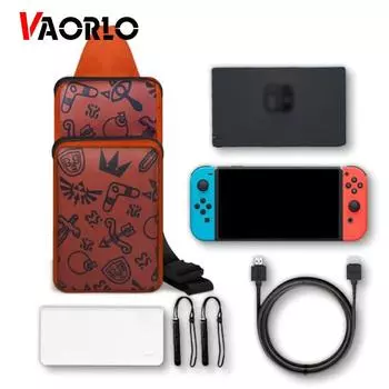 Нагрудная сумка для хранения через плечо для Nintendo Switch/переключателя Oled, дорожный чехол NS Lite, игровая консоль JoyCon, рюкзак, аксессуары