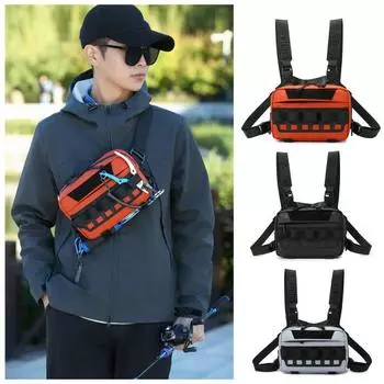 Нагрудная сумка для мужчин и женщин, водонепроницаемая спортивная нагрудная сумка для бега, жилет, сумка для фитнеса, тренировок, велоспорта, пешего туризма серый