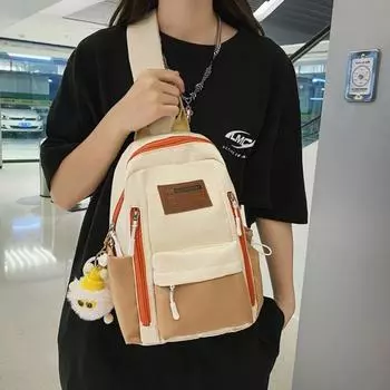 Нагрудная сумка для мужчин, однотонная поясная сумка, высококачественная женская сумка через плечо, многофункциональная мужская поясная сумка через плечо, маленькая сумка (20cm<Max Length<30cm)