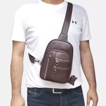 Нагрудная сумка Lederax из натуральной кожи Bodybag Crossbody Bag LD484