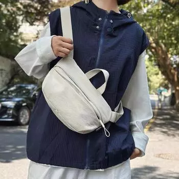 Нагрудная сумка мужская и женская повседневная простая сумка-мессенджер японская модная литературная сумка на плечо стиль поясная сумка Tide серый