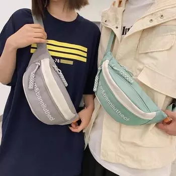 Нагрудная сумка, мужская и женская сумка через плечо, поясная сумка, студенческая сумка с вышивкой хаки