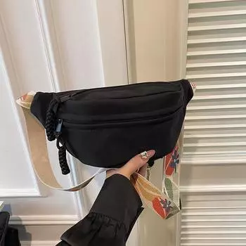 Нагрудная сумка Мужская модная маленькая сумка Повседневная сумка-мессенджер Модная спортивная сумка Женская сумка Поясная сумка Сумка через плечо чёрный
