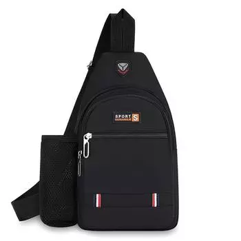 Нагрудная сумка мужская на плечо, сумка-мессенджер, водонепроницаемая ткань Оксфорд, модная, в стиле athleisure, маленькая сумка кроссбоди, рюкзак, мужские сумки Black