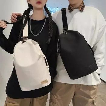 Нагрудная сумка Мужская сумка через плечо большой вместимости Женская сумка через плечо чёрный