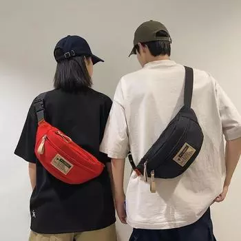 Нагрудная сумка, мужская сумка через плечо, легкая спортивная поясная сумка для верховой езды для женщин чёрный