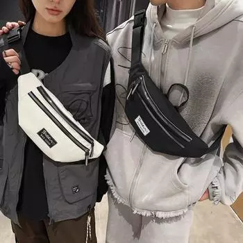 Нагрудная сумка, мужская сумка через плечо, сумка через плечо, студенческая спортивная поясная сумка для верховой езды, женская маленькая сумка чёрный