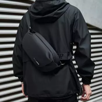 Нагрудная сумка, мужской рюкзак, сумка через плечо, функциональная сумка на одно плечо, сумка для почтальона-велосипедиста чёрный