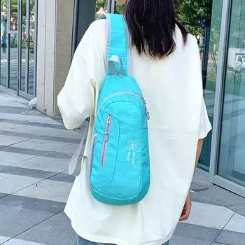 Нагрудная сумка на одно плечо для альпинизма, модная мужская и женская косая сумка на одно плечо с защитой от брызг, легкая сумка для верховой езды One Size темно-серого