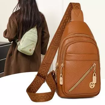 Нагрудная сумка PU сумка через плечо ретро женская сумка через плечо оранжевый