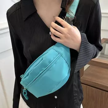 Нагрудная сумка с регулируемым ремнем, легкая застежка-молния, модный чехол через плечо