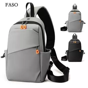 Нагрудная сумка унисекс, простая сумка для хранения, легкий дорожный маленький рюкзак, сумка через плечо, модные повседневные сумки на одно плечо чёрный