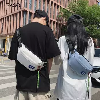 Нагрудная сумка унисекс, простая сумка для хранения, легкий дорожный маленький рюкзак, сумка через плечо, модные повседневные сумки на одно плечо one size чёрный