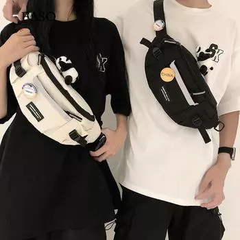 Нагрудная сумка унисекс, простая сумка для хранения, легкий дорожный маленький рюкзак, сумка через плечо, модные повседневные сумки на одно плечо naked bag чёрный