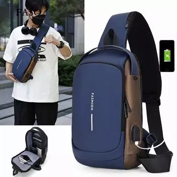 Нагрудная сумка унисекс, простая сумка для хранения, легкий дорожный маленький рюкзак, сумка через плечо, модные повседневные сумки на одно плечо чёрный