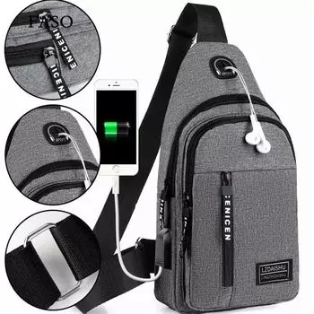 Нагрудная сумка унисекс, простая сумка для хранения, легкий дорожный маленький рюкзак, сумка через плечо, модные повседневные сумки на одно плечо синий