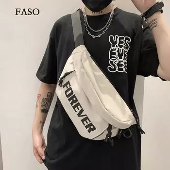 Нагрудная сумка унисекс, простая сумка для хранения, легкий дорожный маленький рюкзак, сумка через плечо, модные повседневные сумки на одно плечо чёрный