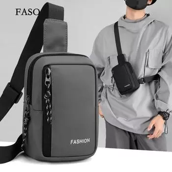 Нагрудная сумка унисекс, простая сумка для хранения, легкий дорожный маленький рюкзак, сумка через плечо, модные повседневные сумки на одно плечо чёрный