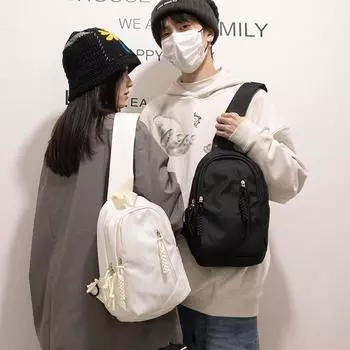 Нагрудная сумка, универсальная для мужчин и женщин, небольшой многофункциональный рюкзак, повседневная и простая японская легкая сумка через плечо, сумка на одно плечо