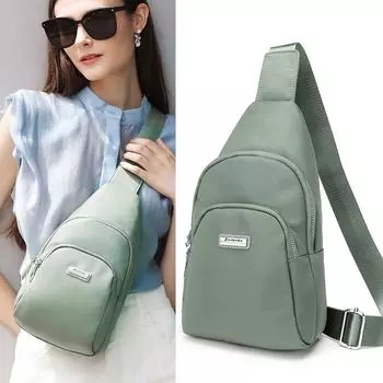 Нагрудная сумка женская маленькая многослойная сумка через плечо спортивная сумка хаки