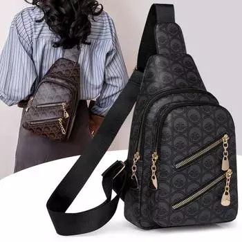 Нагрудная сумка, женская модная и универсальная сумка через плечо, женская повседневная сумка через плечо, мягкая кожаная нагрудная сумка, рюкзак для отдыха на природе и путешествий