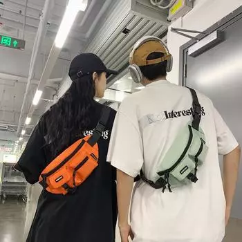 Нагрудная сумка, женская сумка через плечо, большая вместительная поясная сумка, мужская студенческая спортивная уличная дорожная сумка для мобильного телефона зелёный