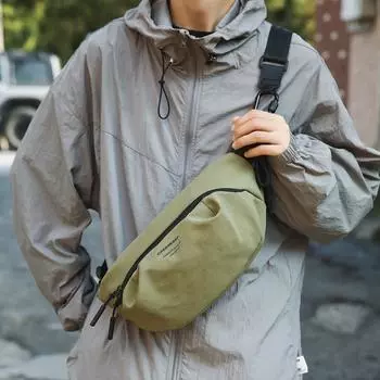 Нагрудная сумка Женская сумка через плечо Мужская сумка через плечо Легкая поясная сумка для верховой езды Студенческая сумка через плечо белый