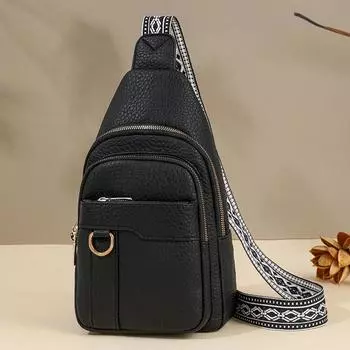 Нагрудная сумка женская сумка через плечо PU большая вместимость сумка через плечо красный