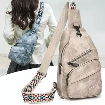 Нагрудная сумка Женская сумка для мобильного телефона Сумка через плечо на одно плечо синий