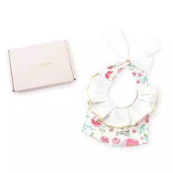 Нагрудник для девочек Haruulala, детский подарок, нагрудник для малышей из органического хлопка [Haruulala organic] (Sty + Box_Кантабиле)