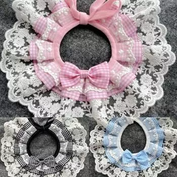 Нагрудник для домашних животных, привлекательный регулируемый хлопковый устойчивый к выцветанию декоративный шейный платок со слюной домашних животных для улицы L чёрный