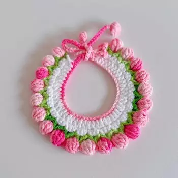 Нагрудник для собак и кошек, вязаный ошейник для домашних животных, плюшевый мишка в синем и белом цвете, корги, милые аксессуары