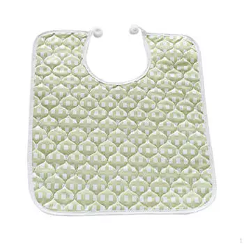 Нагрудник для взрослых, многоразовый, машинная стирка, одежда, время еды, водонепроницаемый зелёный