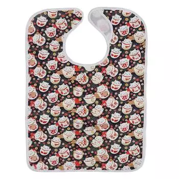 Нагрудник для взрослых, водонепроницаемый, многоразовый, 3 слоя, моющийся, защитный чехол для одежды для пожилых кошек