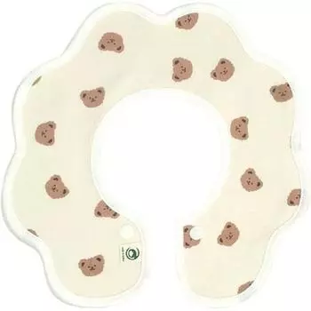 Нагрудник на колесиках двусторонний, 1 бежевый. (медведь), 1 шт., 1 шт.