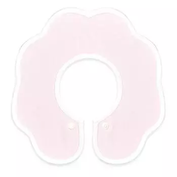 Нагрудник на колесиках двусторонний, однотонный светло-розовый, 1 шт., 1 шт.