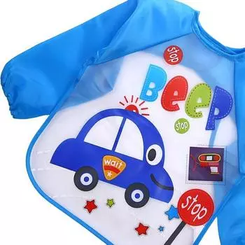 Нагрудники для младенцев с длинным рукавом непромокаемый детский комбинезон для кормления детский пластиковый комбинезон нагрудник шарф для малышей