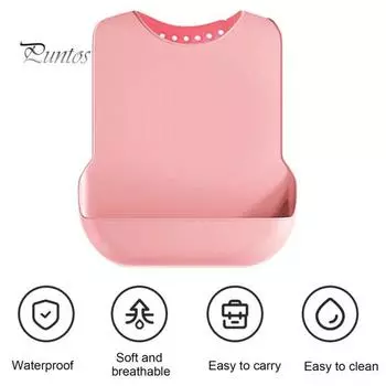 Нагрудники для взрослых, большой силиконовый нагрудник для взрослых, для еды, регулируемый, водонепроницаемый, для защиты одежды пожилых мужчин, женщин, пожилых людей S розовый