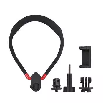 Нагрудный держатель для спортивной камеры, крепление на шею для смартфона, нагрудный держатель с адаптером для крепления экшн-камеры чёрный