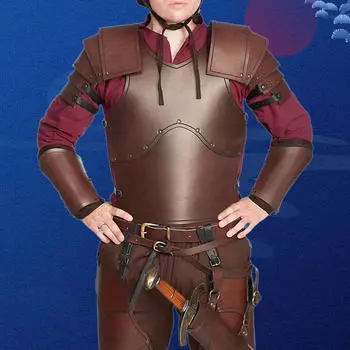 Нагрудный доспех, удобный костюм для косплея на карнавал, вечеринку, ночной клуб, Хэллоуин темно-коричневого