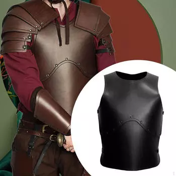 Нагрудный доспех, удобный костюм для косплея на карнавал, вечеринку, ночной клуб, Хэллоуин темно-коричневого
