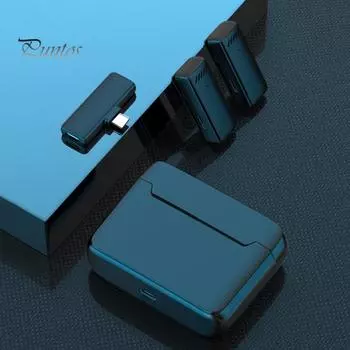 Нагрудный микрофон, чувствительный двойной шумоподавитель, цифровой дисплей, зарядный чехол, 2,4 ГГц, беспроводной Wi-Fi, живой микрофон для интервью чёрный