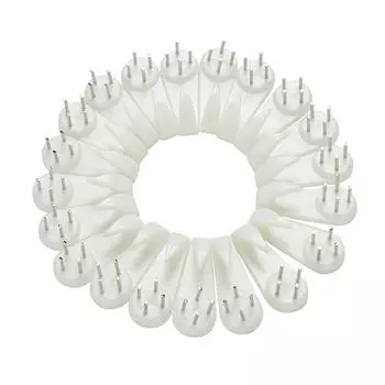 Нагружайте белые пластиковые настенные крючки 3-8 кг для подвешивания на легких картинных рамках S