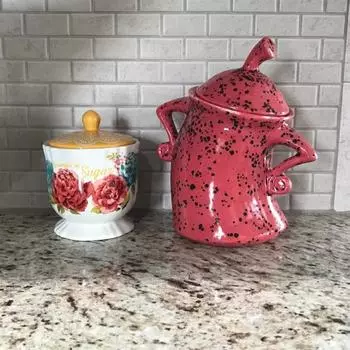 Нахальная канистра Стильная прочная банка для хранения продуктов питания для кухни с герметичной крышкой Достаточно места для кладовой белый