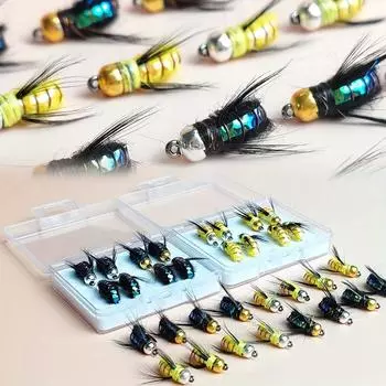 Нахлыстовая мушка Наживка Искусственная наживка Humpy Fly(Желтый/черный)Мушки для ловли форели - Материал: искусственные перья и искусственный вискозный шелк, рыболовная приманка, упаковка из 4 шт./8 шт. 4Pcs жёлтый