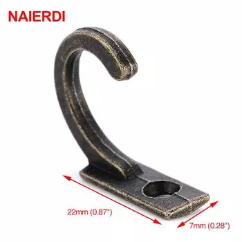 NAIERDI 10 шт. антикварные крючки маленькая настенная вешалка пряжка замок застежка крючок засов деревянная шкатулка для драгоценностей 10 PCS