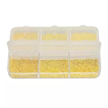 Nail Art Bead Home Salon Exquisite DIY Metal Mini Nail Beads Decoration for Nail Artist Novice Gold золотистый