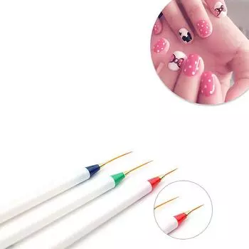 Nail Art Brush Ultra-Fine Line Pen Nail Art Supplies Painting Flower Pen 3 Nail Art Accessories